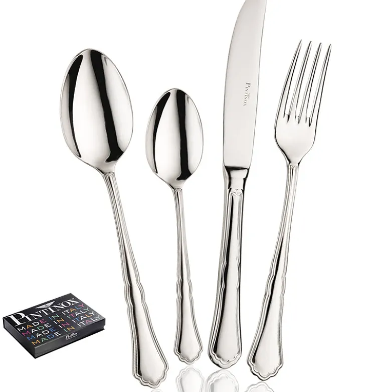 Pintinox Settecento Servizio Posate In Acciaio Inox - Set 24 Pz