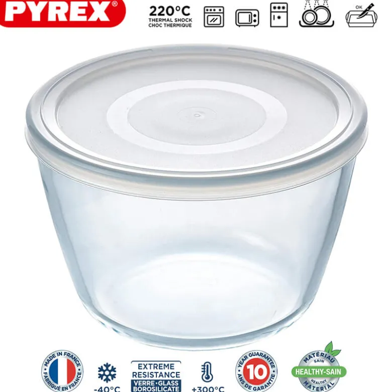 Pyrex Cook & Freeze Contenitore Per Alimenti Rotondo In Vetro Borosilicato