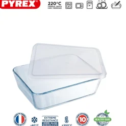 Pyrex Cook & Freeze Contenitore Per Alimenti Rettangolare In Vetro Borosilicato