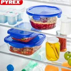 Pyrex Cook & Go Contenitore Per Alimenti Ermetico Quadrato In Vetro Borosilicato
