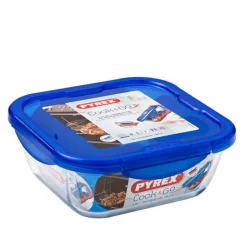 Pyrex Cook & Go Contenitore Per Alimenti Ermetico Quadrato In Vetro Borosilicato