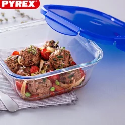 Pyrex Cook & Go Contenitore Per Alimenti Ermetico Quadrato In Vetro Borosilicato
