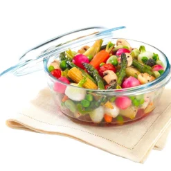 Pyrex Essentials Set Casseruole Rotonde In Vetro Borosilicato Con Coperchio - Set 3 Pz