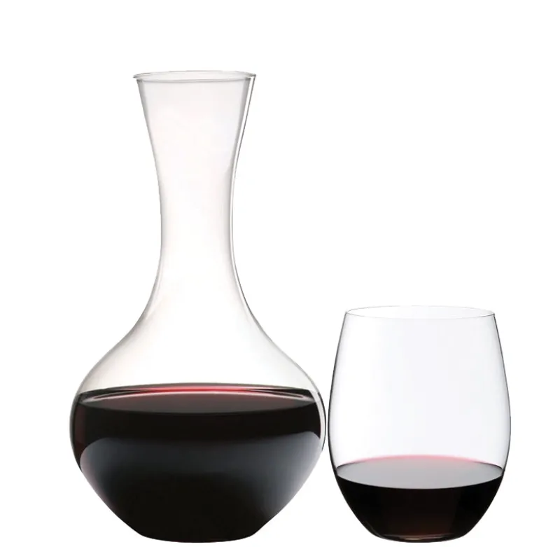 Riedel O Gift Set Bicchieri Vino e Decanter Cabernet Merlot in Vetro - Set 5 Pezzi