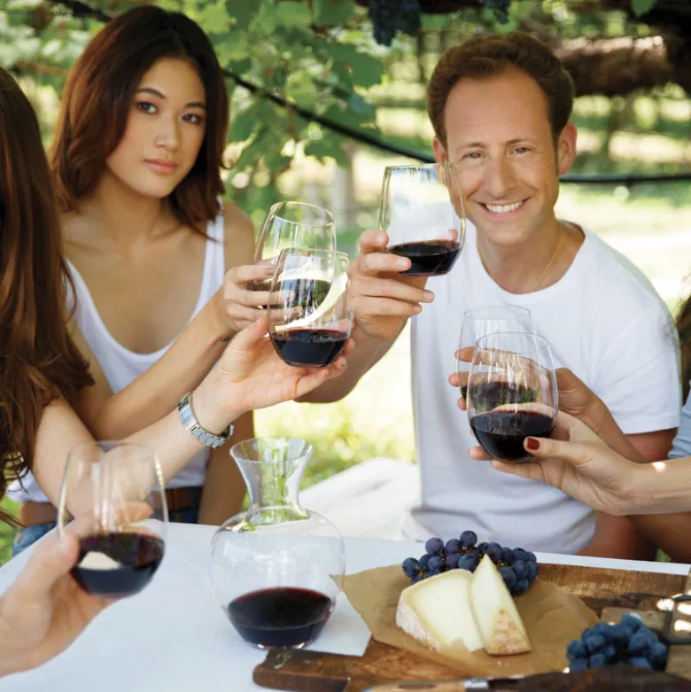Riedel O Gift Set Bicchieri Vino e Decanter Cabernet Merlot in Vetro - Set 5 Pezzi