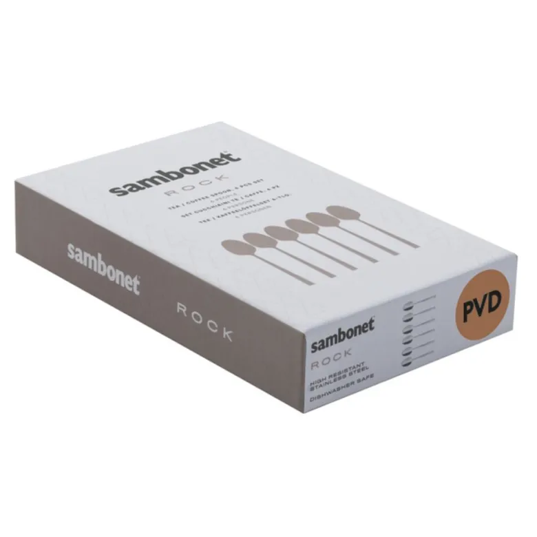 Sambonet Rock Cucchiaini Tè In Acciaio Inox - Set 6 Pz