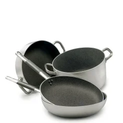 SharkSkin Casseruola Alta In Alluminio Antiaderente Induzione Con 2 Maniglie Acciaio Inox