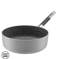 SharkSkin Casseruola Bassa In Alluminio Antiaderente Induzione Con Manico In Acciaio Inox Cool