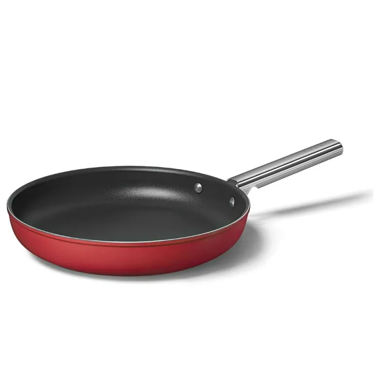 Smeg Cookware 50's Style Padella Bassa Antiaderente In Alluminio Con Manico In Acciaio Inox