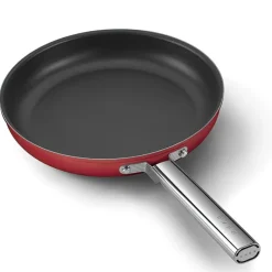 Smeg Cookware 50's Style Padella Bassa Antiaderente In Alluminio Con Manico In Acciaio Inox