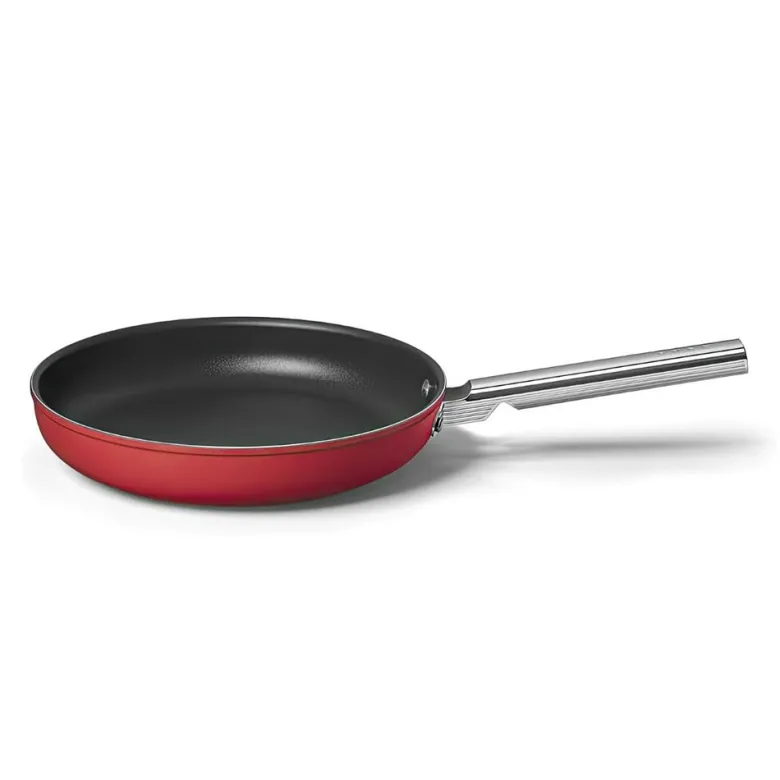 Smeg Cookware 50's Style Padella Bassa Antiaderente In Alluminio Con Manico In Acciaio Inox