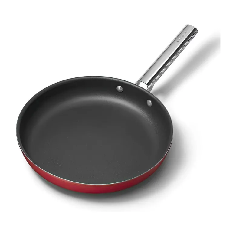 Smeg Cookware 50's Style Padella Bassa Antiaderente In Alluminio Con Manico In Acciaio Inox