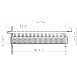 Tecnoroast 40 Single Griglia A Carbone Con Giraspiedini Automatico