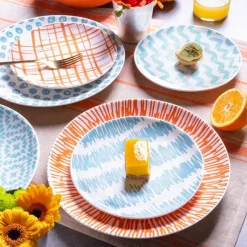 Tognana Louise Agua Servizio Piatti In Ceramica - Set 18 Pz
