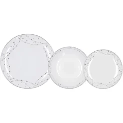 Tognana Madison Silverlight Servizio Piatti In Porcellana - Set 18 Pz
