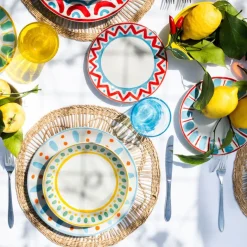Tognana Madison Vietri Servizio Piatti In Porcellana Decorata - Set 18 Pz