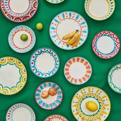 Tognana Madison Vietri Servizio Piatti In Porcellana Decorata - Set 18 Pz