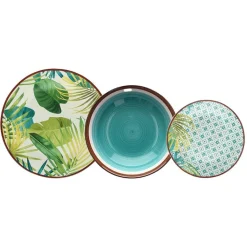 Tognana Metropolis Jungle Servizio Piatti In Porcellana - Set 18 Pz
