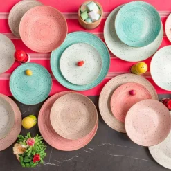 Tognana Metropolis Pepper Bamboo Servizio Piatti In Porcellana - Set 18 Pz