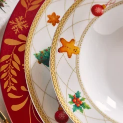 Tognana Olimpia Christmas Fairy Tale Servizio Tavola Decoro Natalizio In Porcellana Set 18 Pz