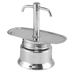 2 Tz - Piazza Caffettiera Moka Express 2 Becchi A Induzione In Acciaio Inox