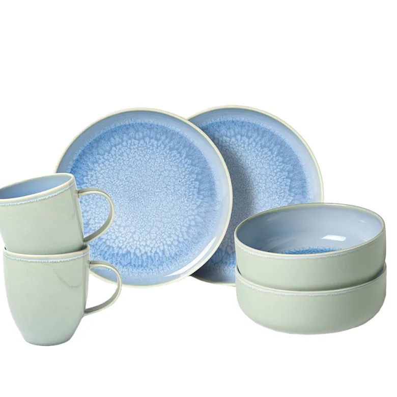 Villeroy & Boch Crafted Blueberry Servizio Colazione In Porcellana Set 6 Pz