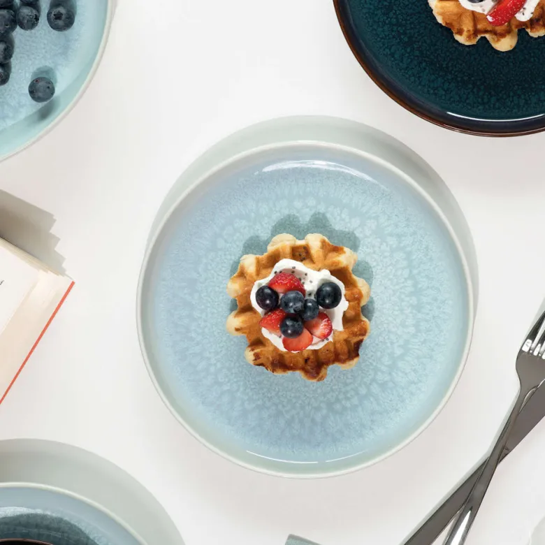 Villeroy & Boch Crafted Blueberry Servizio Colazione In Porcellana Set 6 Pz