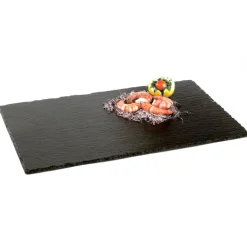 53x32.5 cm - Aps Piatto Vassoio Rettangolare In Ardesia