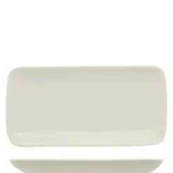 28x14 cm - Ariane Buffet Piatto Vassoio Rettangolare In Porcellana - Set 6 Pz