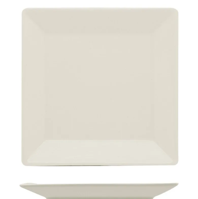 15.5x15.5 cm - Ariane Panorama Piatto Piano In Porcellana - Set 12 Pz