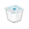 12x12 cm - Bormioli Rocco Frigoverre Smart Contenitore Per Alimenti Quadrato Alto Con Valvola Salva Freschezza In Vetro