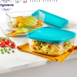 15x15cm - Bormioli Rocco Frigoverre Classic Contenitore Per Alimenti Quadrato