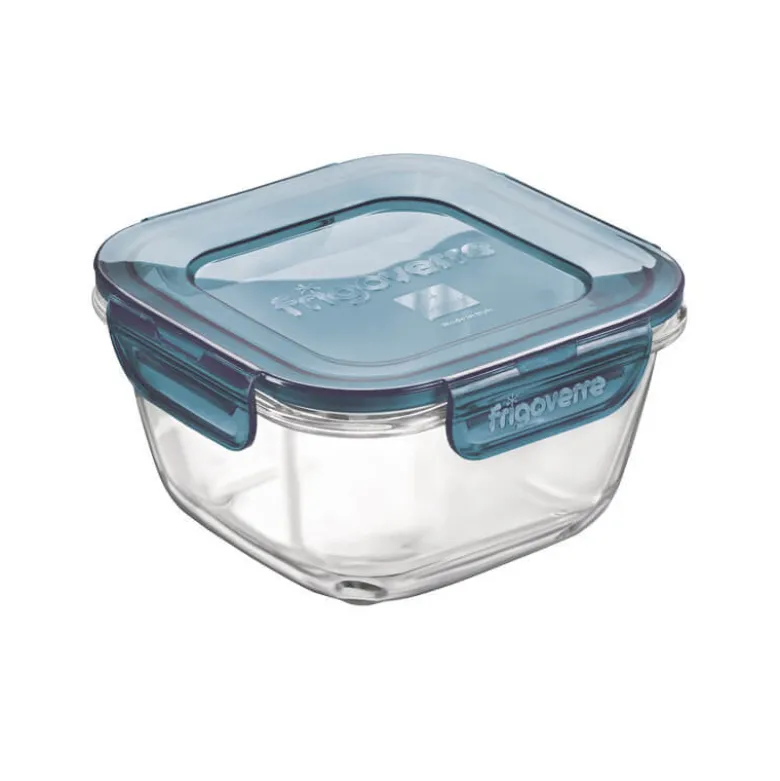 12x12 cm - Bormioli Rocco Frigoverre Evolution Contenitore Per Alimenti Ermetico In Vetro Temperato
