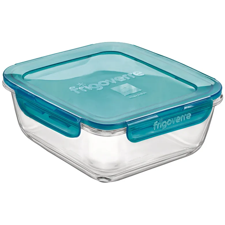 18x18 cm - Bormioli Rocco Frigoverre Evolution Contenitore Per Alimenti Ermetico In Vetro Temperato