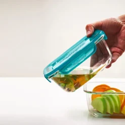 18x18 cm - Bormioli Rocco Frigoverre Evolution Contenitore Per Alimenti Ermetico In Vetro Temperato