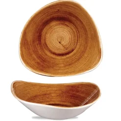 23.5x23.5 cm - Churchill Stonecast Piatto Fondo Triangolare In Porcellana Vetrificata