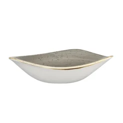 23.5x23.5 cm - Churchill Stonecast Piatto Fondo Triangolare In Porcellana Vetrificata