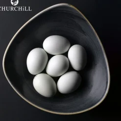 23.5x23.5 cm - Churchill Stonecast Piatto Fondo Triangolare In Porcellana Vetrificata