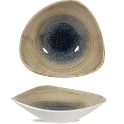 23.5x23.5 cm - Churchill Stonecast Piatto Fondo Triangolare In Porcellana Vetrificata
