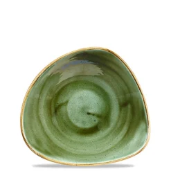 23.5x23.5 cm - Churchill Stonecast Piatto Fondo Triangolare In Porcellana Vetrificata