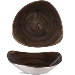 23.5x23.5 cm - Churchill Stonecast Piatto Fondo Triangolare In Porcellana Vetrificata