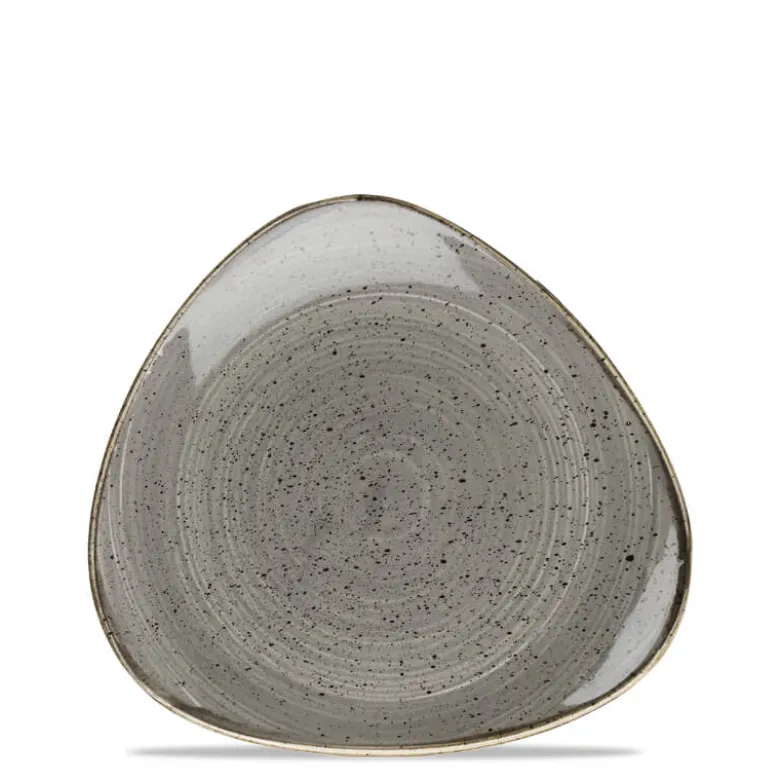 19.2x19.2 cm - Churchill Stonecast Piatto Piano Triangolare In Porcellana Vetrificata
