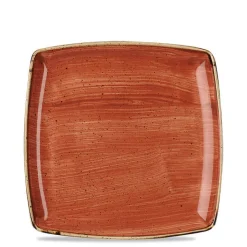 26.8x26.8 cm - Churchill Stonecast Piatto Piano Quadrato In Porcellana Vetrificata