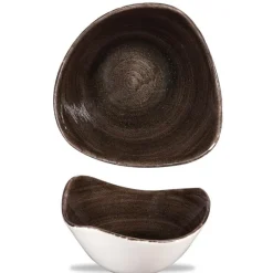 15.3x15.3 cm - Churchill Stonecast Piatto Fondo Triangolare In Porcellana Vetrificata