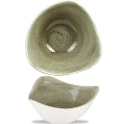15.3x15.3 cm - Churchill Stonecast Piatto Fondo Triangolare In Porcellana Vetrificata