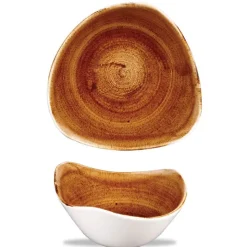 15.3x15.3 cm - Churchill Stonecast Piatto Fondo Triangolare In Porcellana Vetrificata