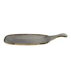 28.4x12.3 cm - Churchill Stonecast Piatto Vassoio Con Manico Rettangolare In Porcellana Vetrificata