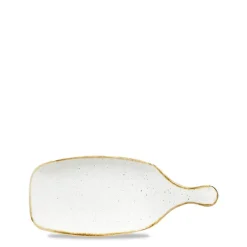 28.4x12.3 cm - Churchill Stonecast Piatto Vassoio Con Manico Rettangolare In Porcellana Vetrificata