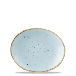 19.2x16.4 cm - Churchill Stonecast Piatto Vassoio Ovale In Porcellana Vetrificata