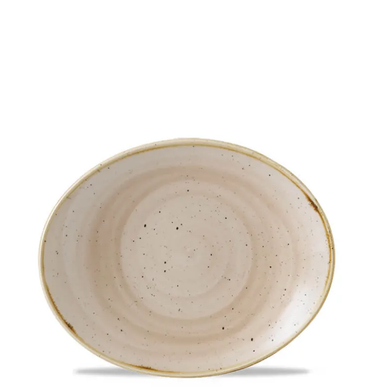 19.2x16.4 cm - Churchill Stonecast Piatto Vassoio Ovale In Porcellana Vetrificata